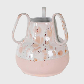 Blush Ceramic Handled Vase, Pink - Barker & Stonehouse