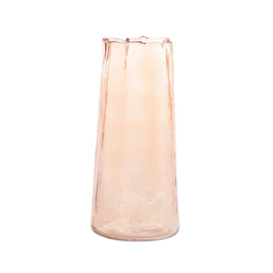 Blush Fluted Glass Vase, Pink - Barker & Stonehouse