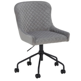 Rivington Occasional Work Office Chair, Grey Velvet - Barker & Stonehouse - thumbnail 1