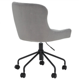 Rivington Occasional Work Office Chair, Grey Velvet - Barker & Stonehouse - thumbnail 3
