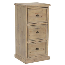 Verberie 3 Drawer Filing Cabinet, Neutral Wood - Barker & Stonehouse