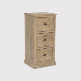 Verberie 3 Drawer Filing Cabinet, Neutral Wood - Barker & Stonehouse - thumbnail 1