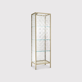 Fiam Echo Showcase 53x41x75cm Display Cabinet, Gold Glass - Barker & Stonehouse