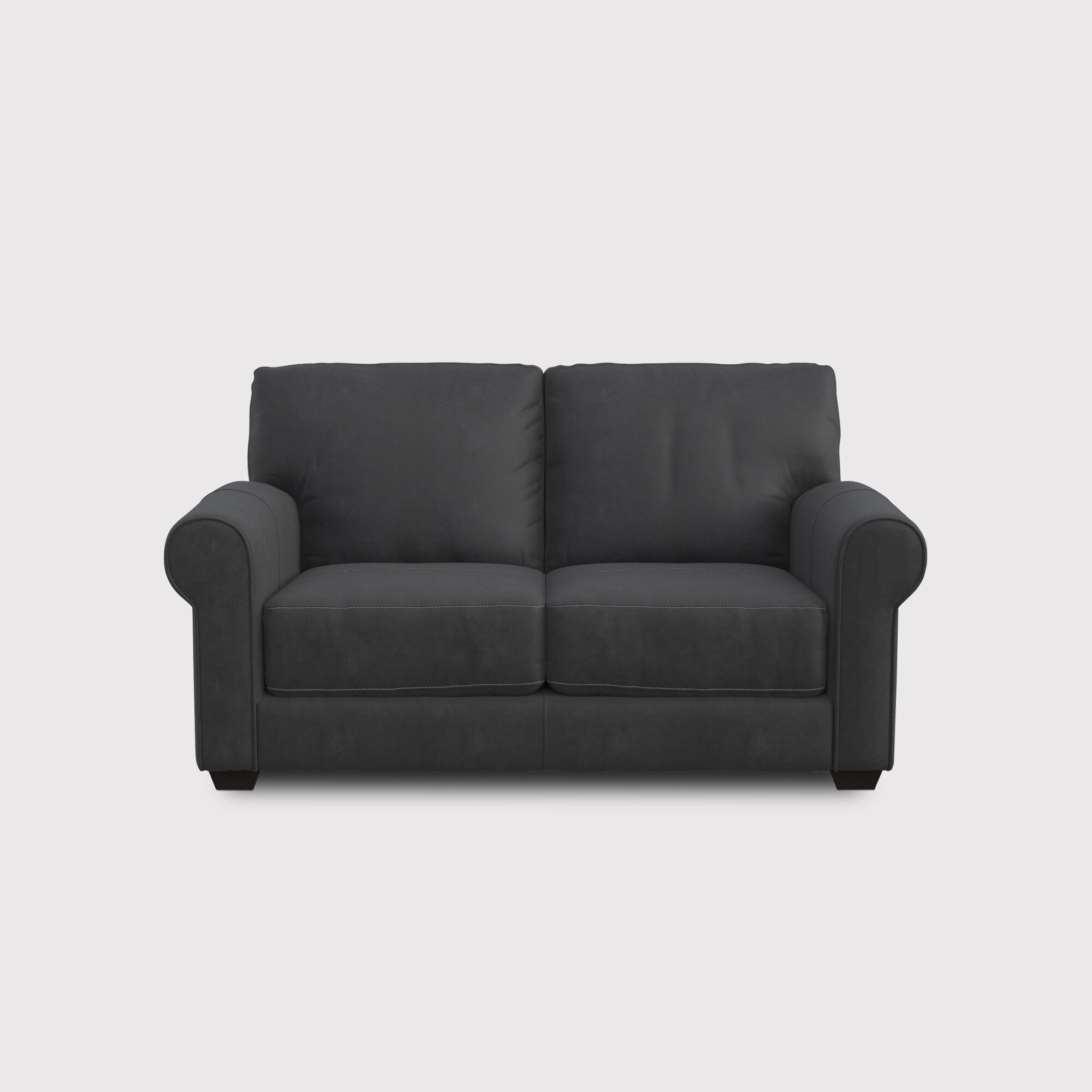 Houston Loveseat Sofa, Grey Leather - Barker & Stonehouse - image 1