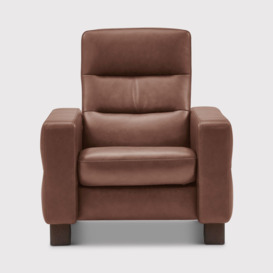 Stressless Wave High Back Recliner Chair, Brown Leather - Barker & Stonehouse - thumbnail 1
