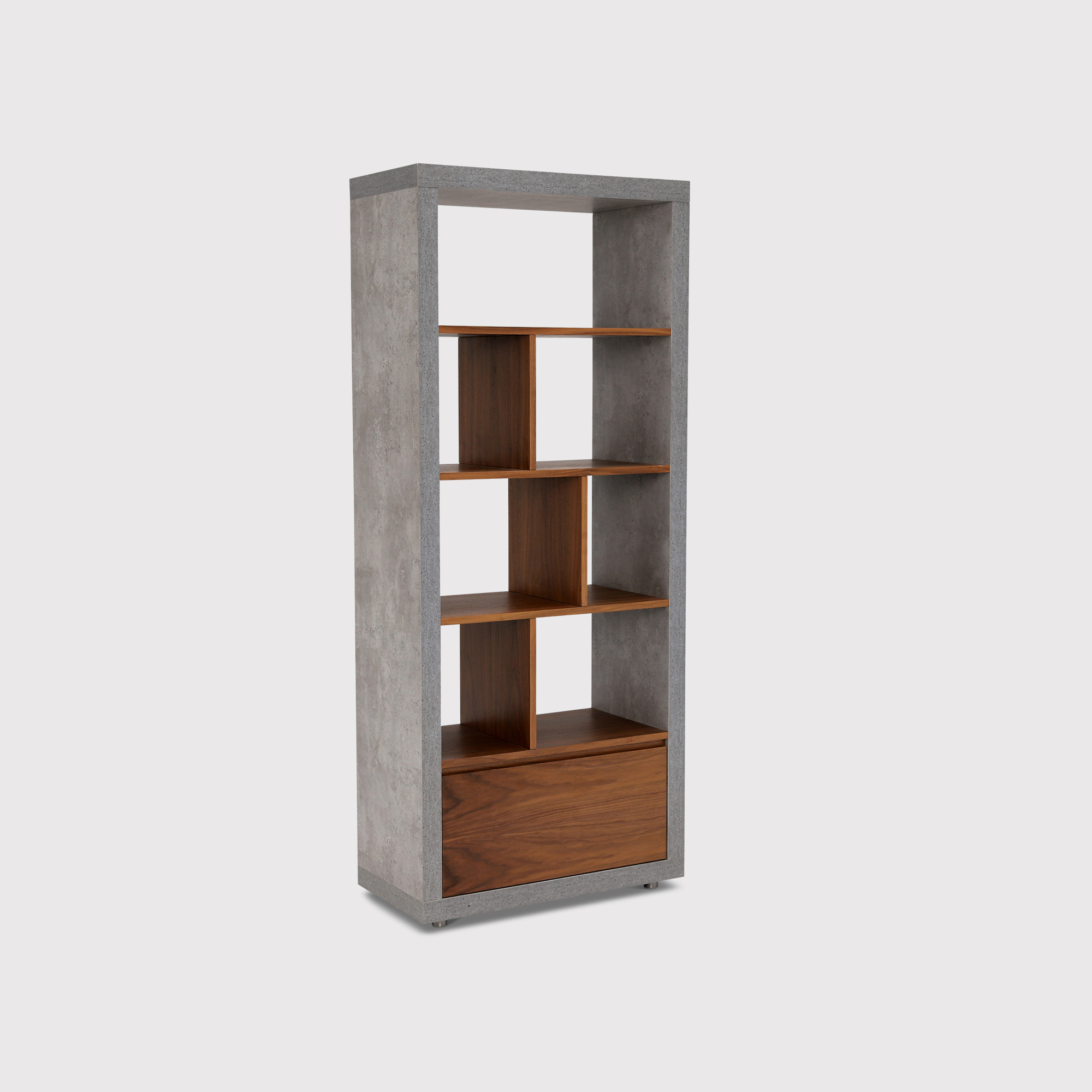 Halmstad Bookcase, Grey Concrete Effect - Barker & Stonehouse - image 1