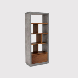 Halmstad Bookcase, Grey Concrete Effect - Barker & Stonehouse