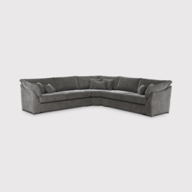 Borelly Large Corner Sofa, Grey Fabric - Barker & Stonehouse