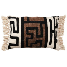 Brown Aztec Cushion, Square Fabric - Barker & Stonehouse