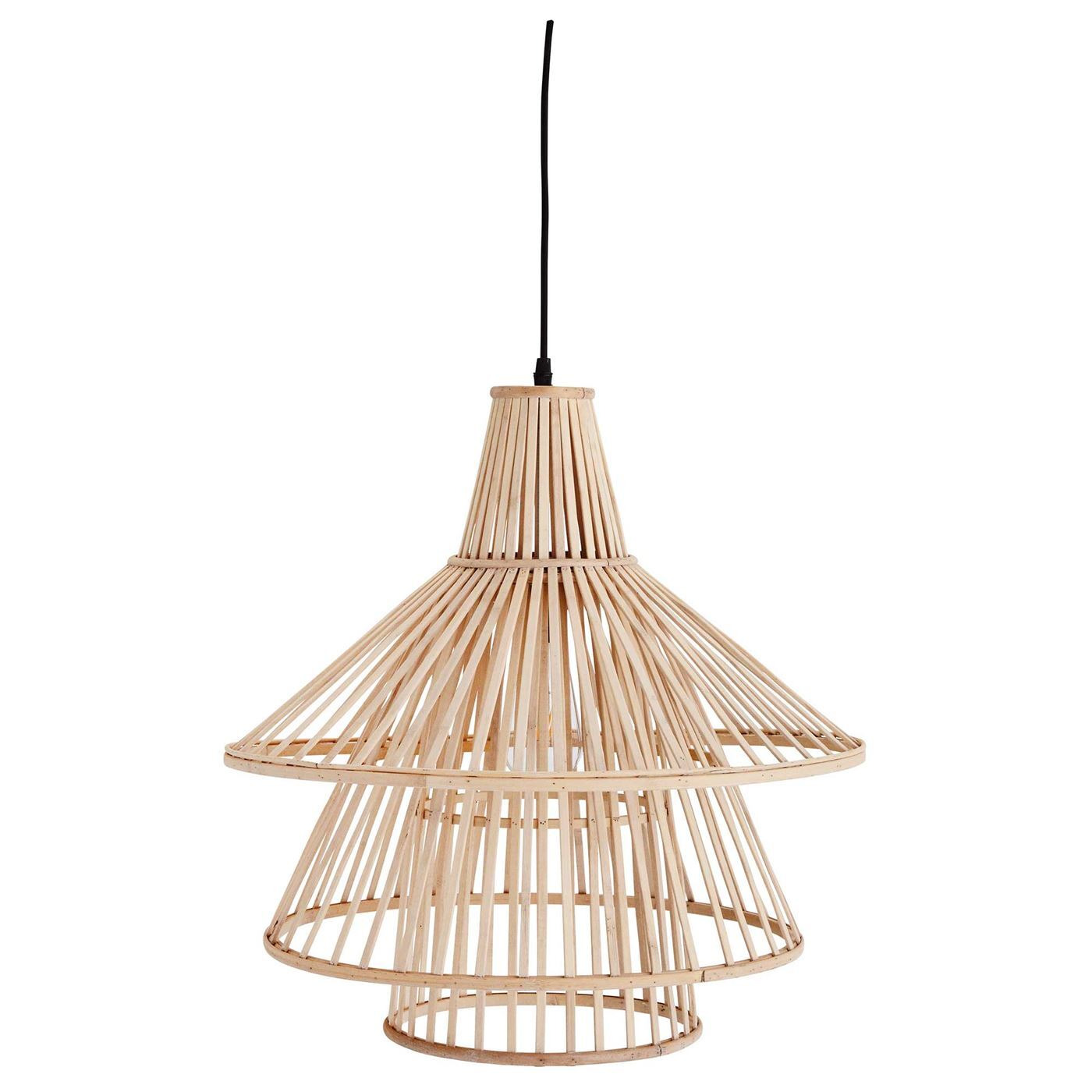 Bamboo Tiered Pendant Light, Neutral Wood - Barker & Stonehouse - image 1