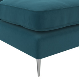 Conza Large Chaise Corner Sofa Left, Teal Fabric - Barker & Stonehouse - thumbnail 3