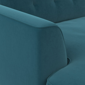 Conza Large Chaise Corner Sofa Left, Teal Fabric - Barker & Stonehouse - thumbnail 2