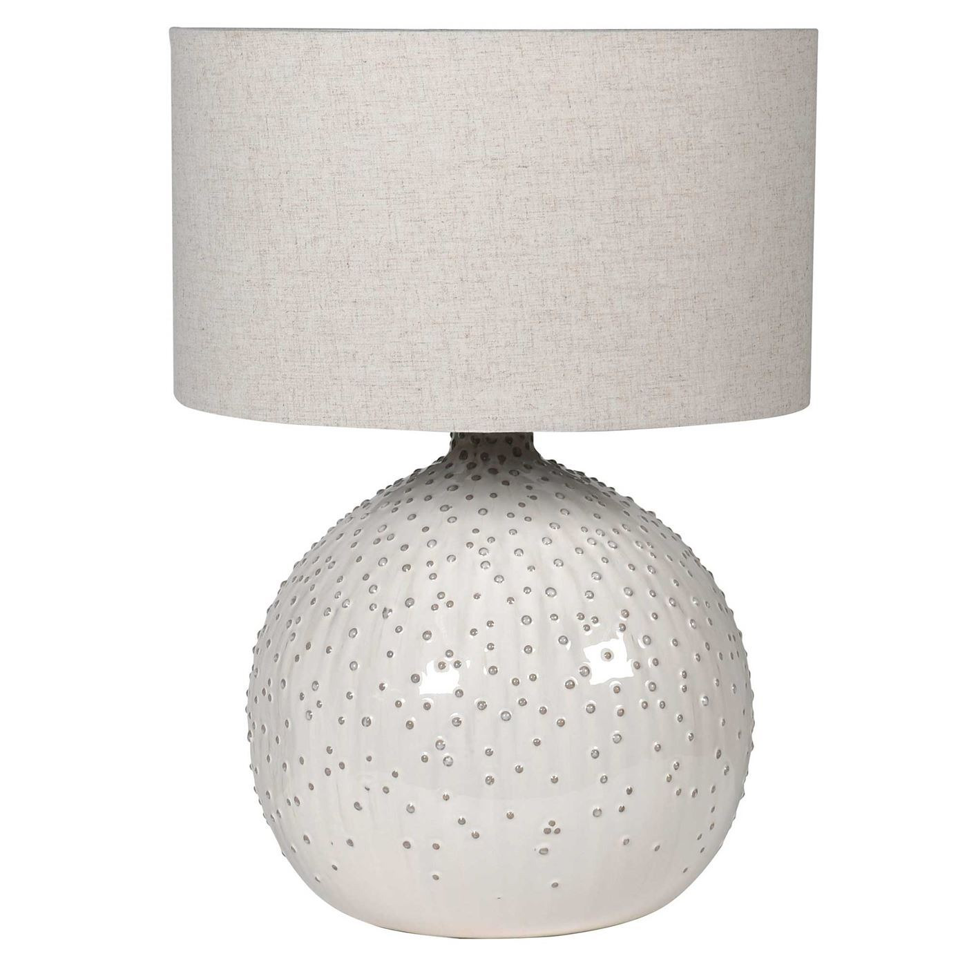 Cream Ceramic Dotted table Lamp - Barker & Stonehouse - image 1