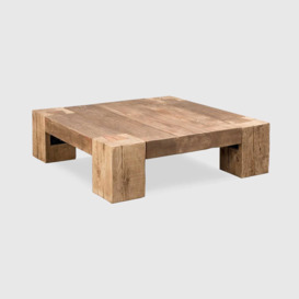 Timothy Oulton English Beam Coffee Table 140x140cm, Neutral Wood - Barker & Stonehouse