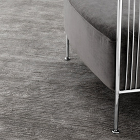 Eichholtz Liam Carpet Grey Viscose Linen 300x400cm Rug, Square Viscose Blend - Barker & Stonehouse