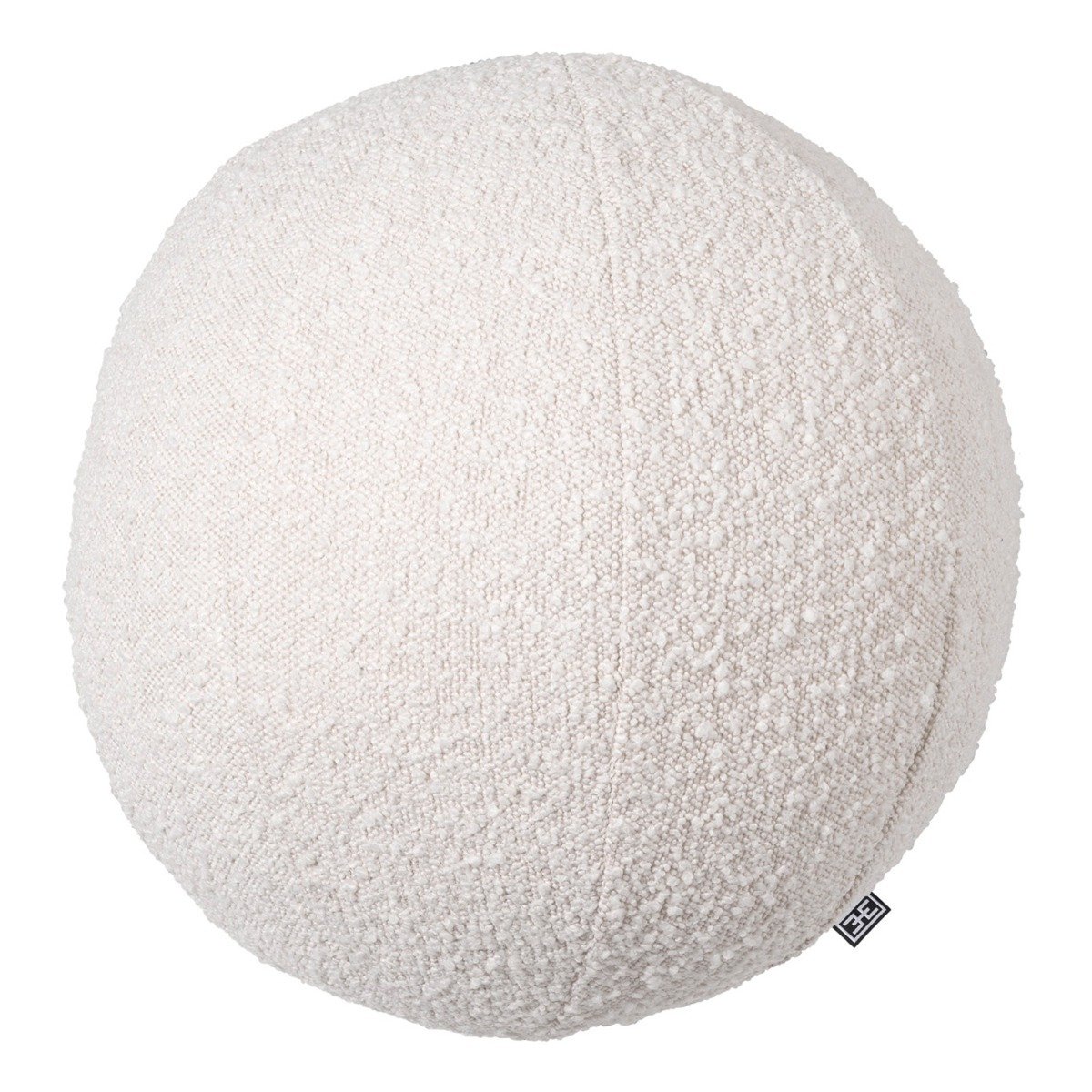 Eichholtz Palla Cushion L Boucl Cream, Round, White Boucle - Barker & Stonehouse - image 1