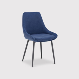 Emmett Dining Chair, Blue Fabric - Barker & Stonehouse