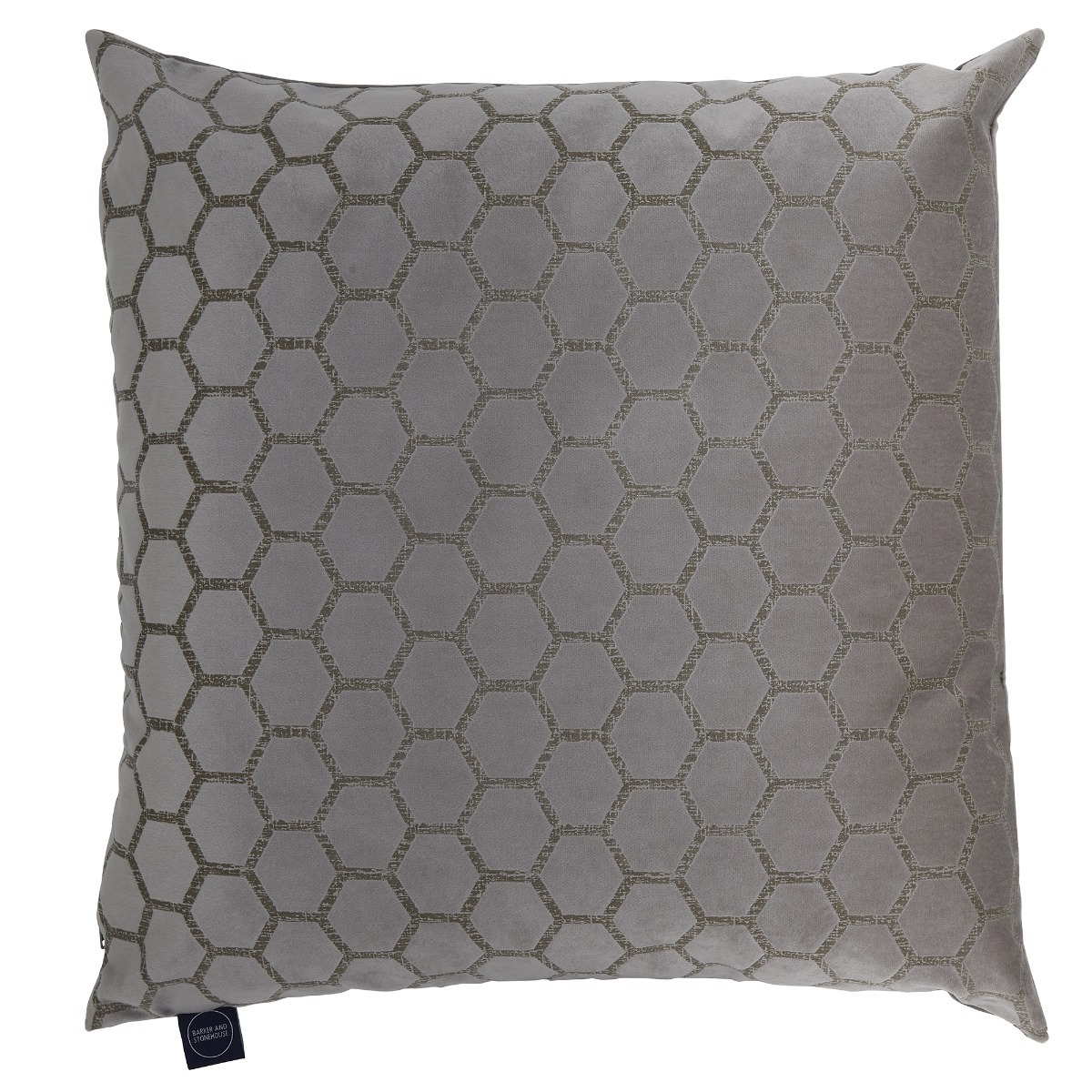 Honeycomb Taupe Cushion, Square Fabric - Barker & Stonehouse - image 1