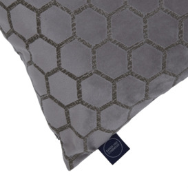 Honeycomb Taupe Cushion, Square Fabric - Barker & Stonehouse - thumbnail 3