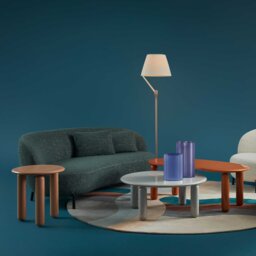 Kartell Undique Mas Side Table 119x59x44 Orange, Round Wood - Barker & Stonehouse - thumbnail 2