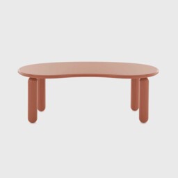 Kartell Undique Mas Side Table 119X59X44 Orange, Round Wood - Barker & Stonehouse