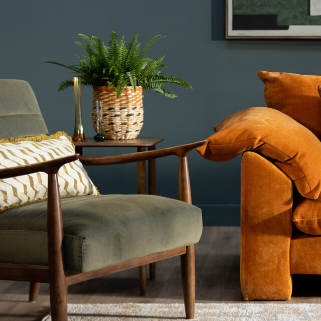 Hockney Armchair, Green Fabric - Barker & Stonehouse - image 1