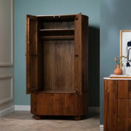 Tasso 2 Door 2 Drawer Wardrobe, Wood - Barker & Stonehouse - thumbnail 4