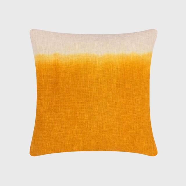 Ochre Ombre Cushion 50x50, Square, Yellow Cotton - Barker & Stonehouse - image 1