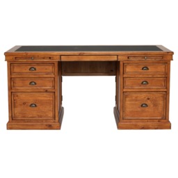 Villiers Double Pedestal Desk, Pine Wood - Barker & Stonehouse - thumbnail 4