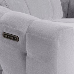 Montgomery Power Recliner Chair & Headrest, Grey Fabric - Barker & Stonehouse - thumbnail 3