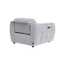 Montgomery Power Recliner Chair & Headrest, Grey Fabric - Barker & Stonehouse - thumbnail 5