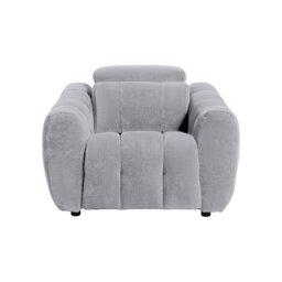 Montgomery Power Recliner Chair & Headrest, Grey Fabric - Barker & Stonehouse - thumbnail 2