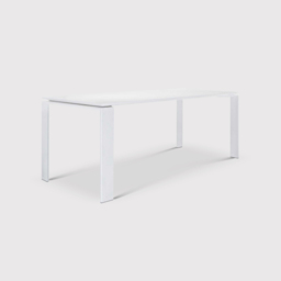 Kartell Four Dining Table 223X79, White Metal - W223cm - Barker & Stonehouse