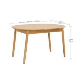 Ercol Teramo Small Extending Dining Table, Neutral Oak - Barker & Stonehouse - thumbnail 4