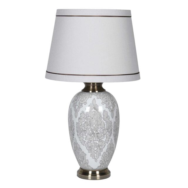 Grey Pattern Table Lamp Metal - Barker & Stonehouse - image 1