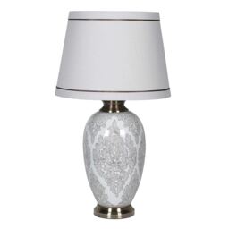 Grey Pattern Table Lamp Metal - Barker & Stonehouse - thumbnail 1