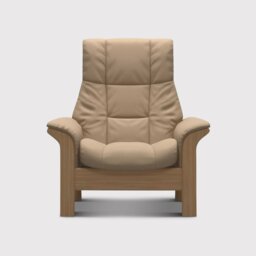 Stressless Windsor High Back 1 Seater Sofa, Neutral Leather - Barker & Stonehouse