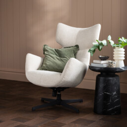 Pendock Beige Swivel Armchair, Neutral Fabric - Barker & Stonehouse - thumbnail 2