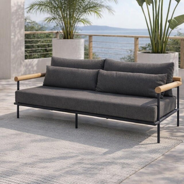 Zanzibar Garden 3.5 Seater, Aluminium, Black - Barker & Stonehouse - image 1