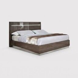 Lutyen 154Cm King Bed Grey / Taupe Gloss - W161cm - Barker & Stonehouse