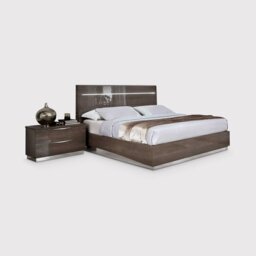 Lutyen 154cm King Bed Grey / Taupe Gloss - W161cm - Barker & Stonehouse - thumbnail 2