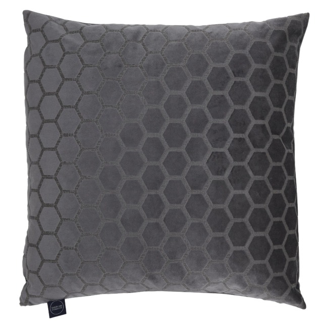 Honeycomb Slate Cushion, Square Fabric - Barker & Stonehouse - image 1