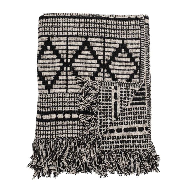 Black Fringe Throw Fabric - Barker & Stonehouse - image 1