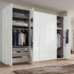 Frans 6 Door Wardrobe 301Cm, White Wood - Barker & Stonehouse - thumbnail 3