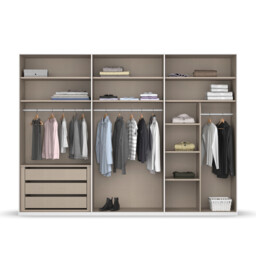 Frans 6 Door Wardrobe 301Cm, White Wood - Barker & Stonehouse - thumbnail 5