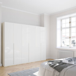 Frans 6 Door Wardrobe 301Cm, White Wood - Barker & Stonehouse - thumbnail 2