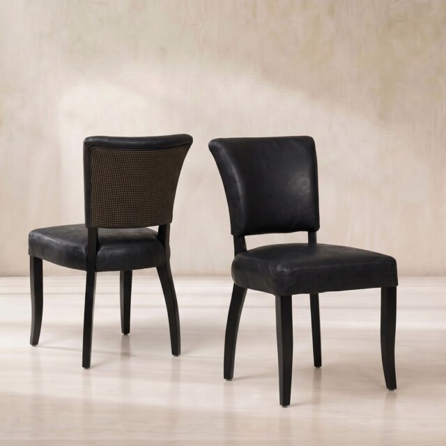 Timothy Oulton Mimi Dining Chair, Black Leather - Barker & Stonehouse - image 1