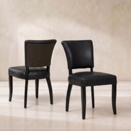 Timothy Oulton Mimi Dining Chair, Black Leather - Barker & Stonehouse