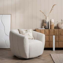 Fontana Armchair, White Fabric - Barker & Stonehouse - thumbnail 2