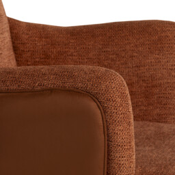 Boden Swivel Dining Chair With Arms, Orange Fabric - Barker & Stonehouse - thumbnail 5